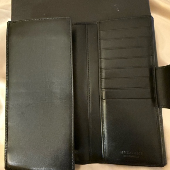 Bvlgari Leather Logo Clip Double Hook Wallet Black authentic preloved. - Picture 10 of 13